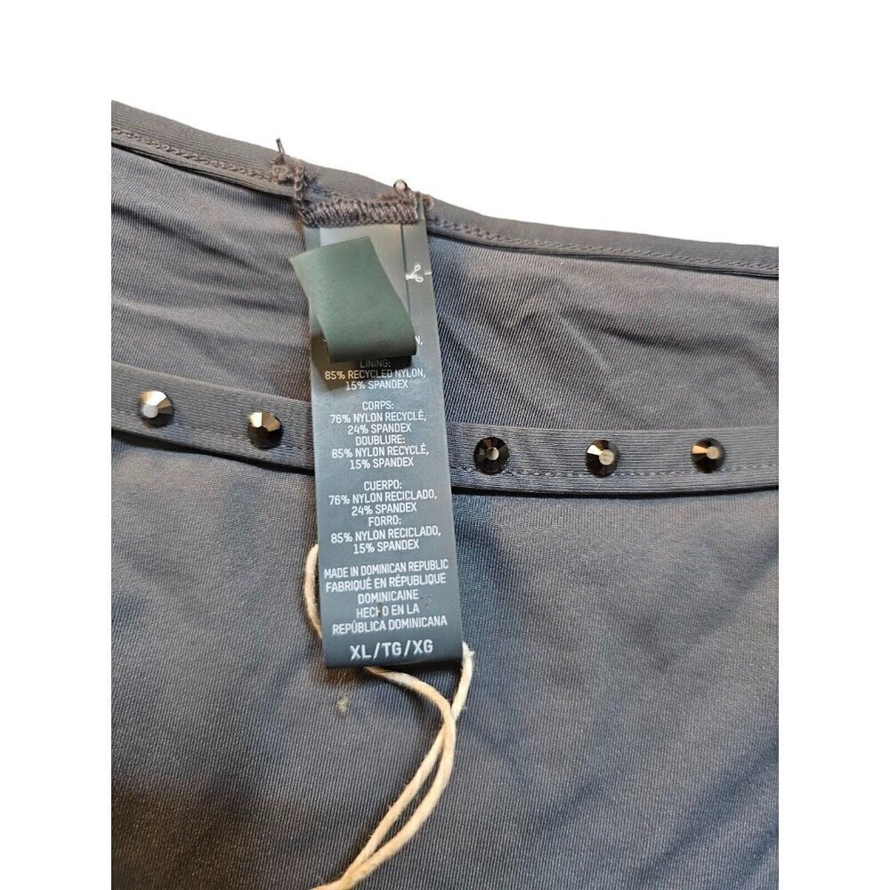 New with Tags SKIMS RHINESTONE SWIM BIKINI TIE BOTTOMS IN GUNMETAL XL - Picture 6 of 12